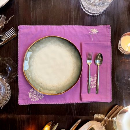 Anthophile Placemats – Set of 2 – LAVENDER